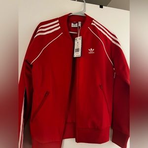 Adidas Track Jacket- Lush Red